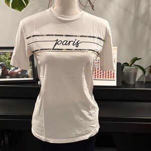 Ted Baker White Paris Stripe Tee